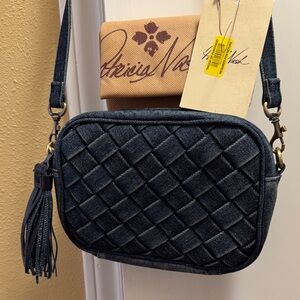 Patricia Nash Denim Quilted Crossbody Bag